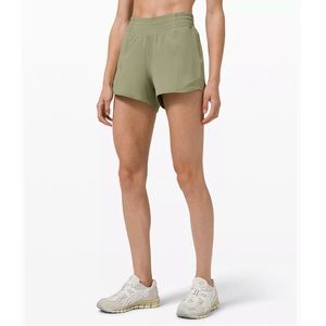Lululemon Hotty Hot Shorts High Rise 4” Green